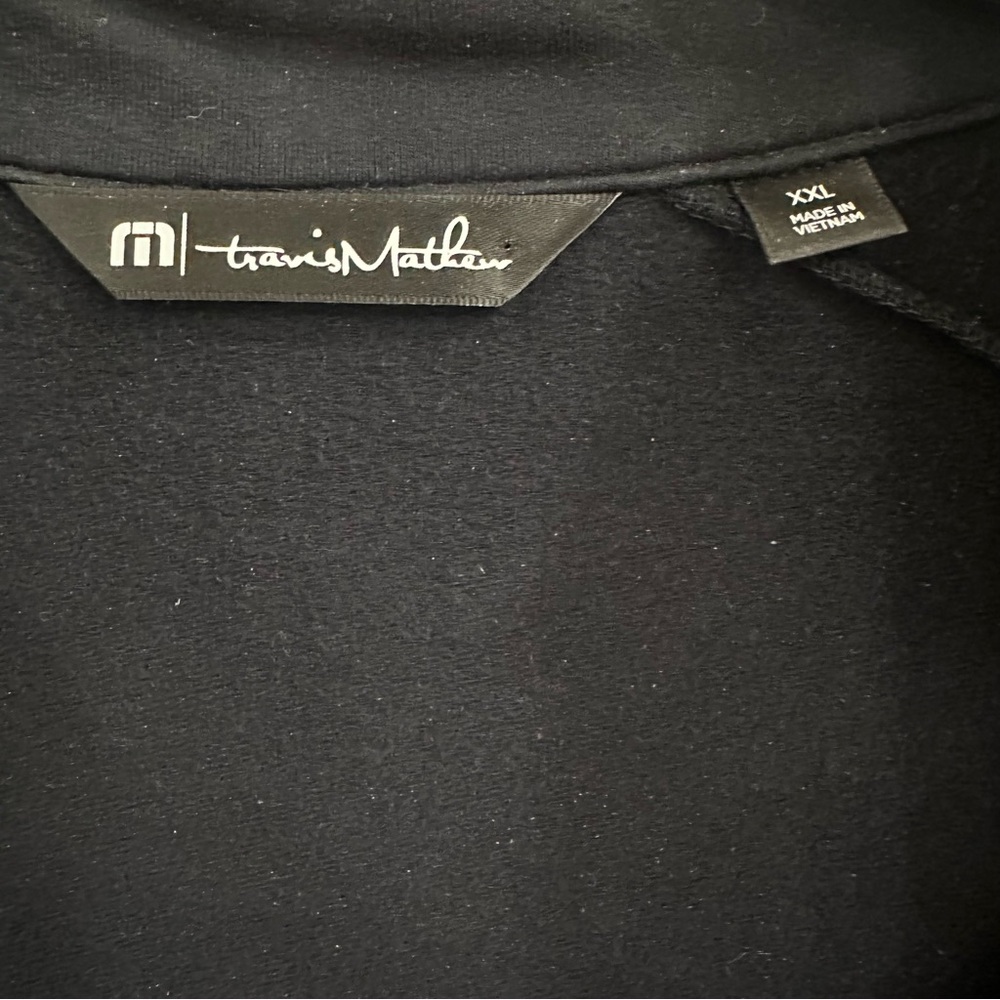 TravisMathew 1/4 Zip Pullover XXL Black Diamond Pattern Fleece Soft - Picture 4 of 8